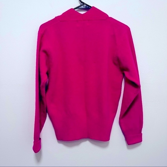 Vintage Yarn Works Lambswool and Rabbit Hair blend Barbie Pink Sweater S - Picture 3 of 14